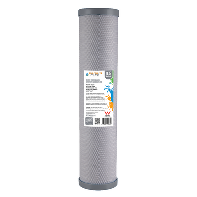 20” x 4.5” - 0.5 Micron Silver-Impregnated Coconut Carbon Block Filter – Bacteriostatic Protection By Jila Water