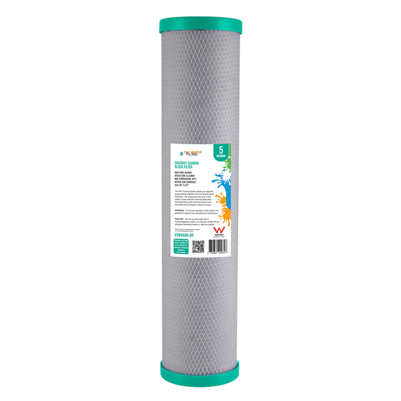 Jila Water 5 Micron 100% Coconut Carbon Block Water Filter – 20” x 4.5