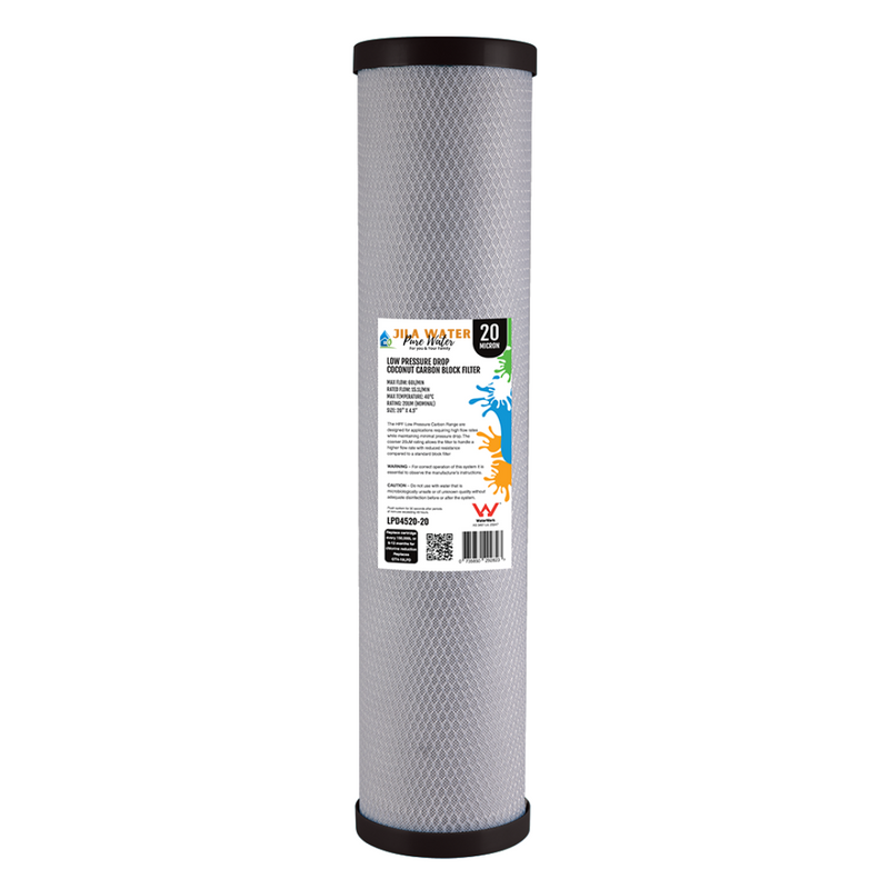 20 Micron High-Flow Carbon Block Filter (20” x 4.5”) By Jila Water